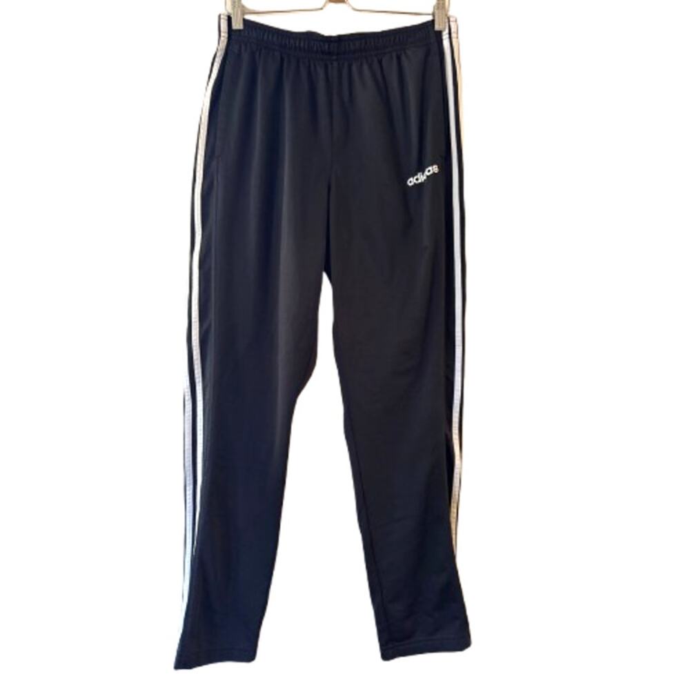 Adidas Men's Climalite Track Pants Sweatpants L Gray Elastic Waist Pull On